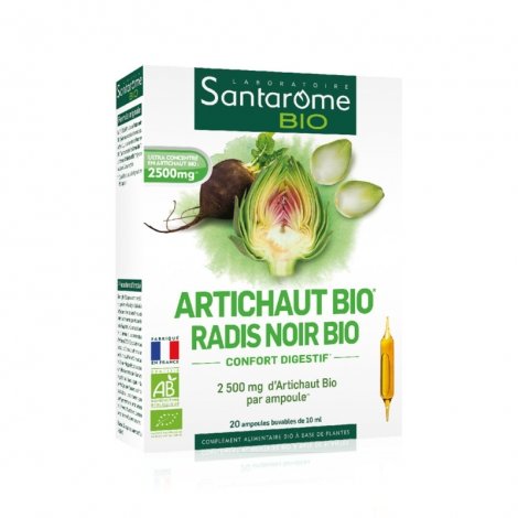 Santarome Bio Artichaut Radis Noir Bio 20 ampoules de 10ml pas cher, discount