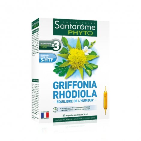 Santarome Bio Griffona Rhodiola 20 ampoules de 10ml pas cher, discount
