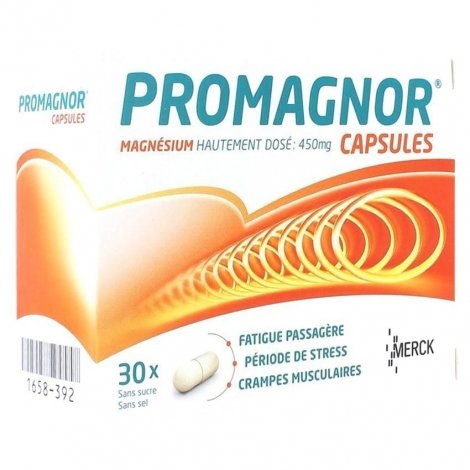 Promagnor Magnésium 30 capsules 450mg pas cher, discount