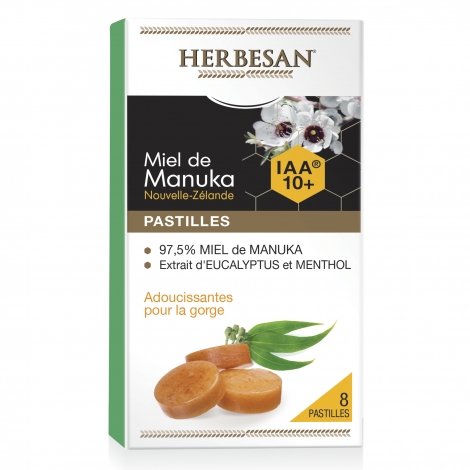 Herbesan Miel de Manuka IAA10+ 8 pastilles pas cher, discount