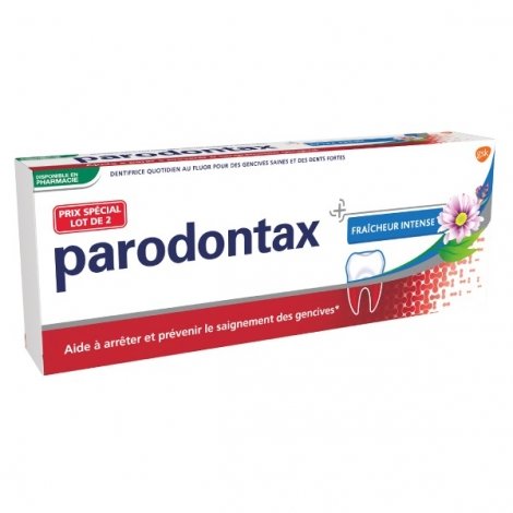 Parodontax Dentifrice Anti-Saignement Fraîcheur Intense Fluor 2x75ml pas cher, discount