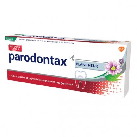 Parodontax Blancheur Aide à Arrêter le Saignement des Gencives Lot 2x75 ml pas cher, discount