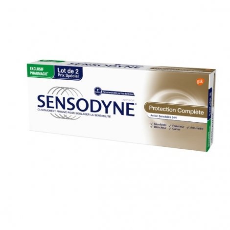 Dentifrice Sensodyne Protection Complète 2x75ml pas cher, discount