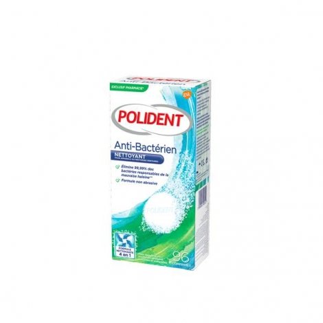 Polident Nettoyant Anti-Bactérien Appareils Dentaires Boite X 96 comprimés pas cher, discount