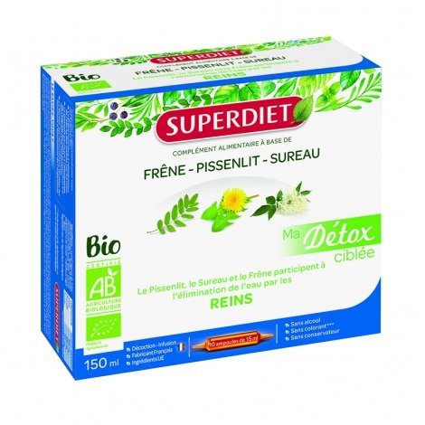 Superdiet Ma Détox Ciblée Reins Bio 10 ampoules pas cher, discount