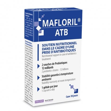 Ineldea Mafloril ATB Soutien Nutritionnel Prise Antibiotiques 10 gélules pas cher, discount