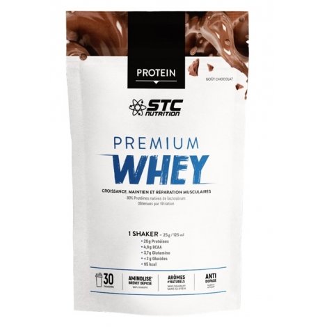 STC Nutrition Protein Premium Whey Chocolat 750g pas cher, discount