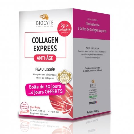 Biocyte Collagen Express Anti-Âge 30 Sticks pas cher, discount