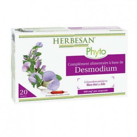 Herbesan Desmodium Digestion Bio 20 ampoules de 15ml pas cher, discount