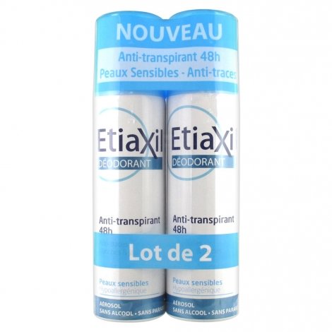 Etiaxil Déodorant Anti-Transpirant 48h Aérosol Lot de 2 x 150ml pas cher, discount