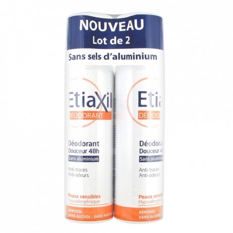 Etiaxil Déodorant Douceur 48h Aérosol Lot de 2 x 150ml pas cher, discount