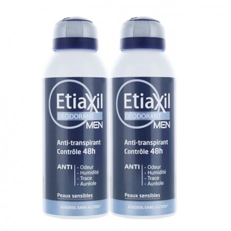 Etiaxil Déodorant Men Anti-Transpirant 48h Aérosol Lot de 2 x 150ml pas cher, discount