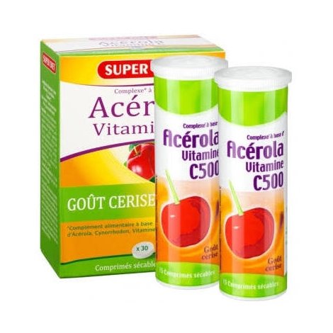 Superdiet Acérola Vitamine C 30 Comprimés pas cher, discount