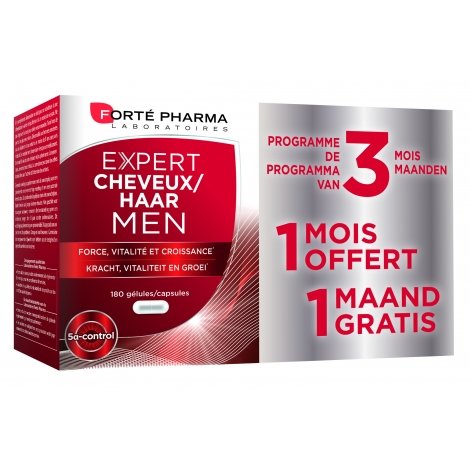 Forte Pharma Expert Cheveux Hommes 180 Capsules Promo 2+1 gratuit pas cher, discount