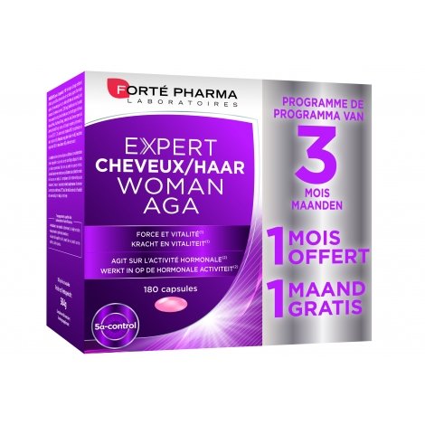 Forte Pharma expert cheveux woman aga 180 gel 1 mois offert pas cher, discount