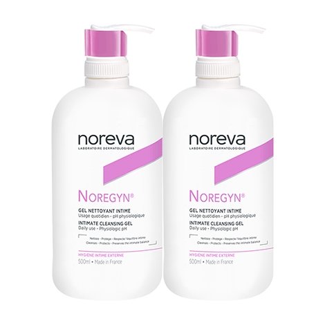 Noreva Noregyn Gel Nettoyant Intime Duo 2 x 500ml pas cher, discount