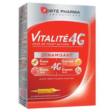 Forte Pharma vitalité 4g dynamisant ampoules 20x10ml pas cher, discount