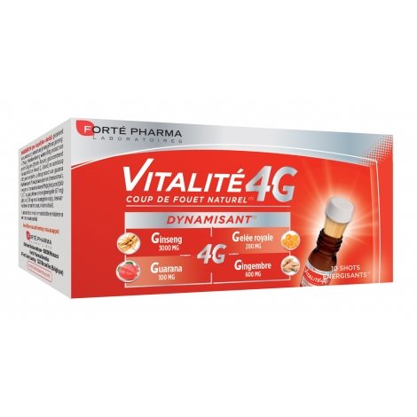 Forte Pharma Vitalité 4G Dynamisant 10 Shots pas cher, discount
