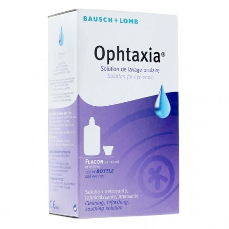 Bausch & Lomb Ophtaxia Solution de Lavage Oculaire 120ml pas cher, discount