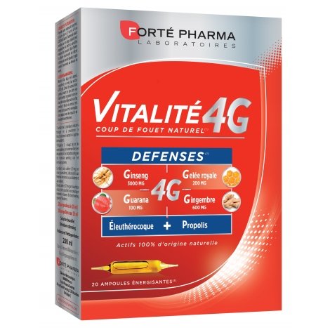 Forte Pharma Vitalité 4G Défenses 20 ampoules pas cher, discount