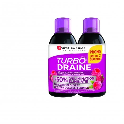 Forte Pharma Turbodraine Goût Framboise 2x500ml pas cher, discount