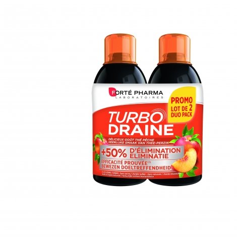 Forte Pharma Turbodraine Minceur Goût Pêche 500 ml x 2 pas cher, discount