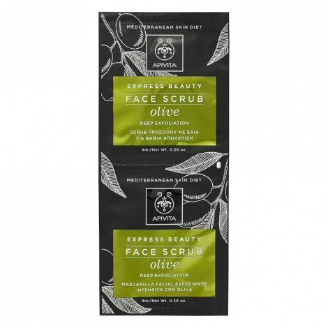 Apivita Express Beauty Face Scrub Olive 2 x 8ml pas cher, discount