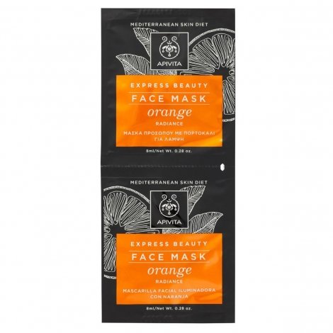 Apivita Express Beauty Face Mask Orange 2 x 8ml pas cher, discount