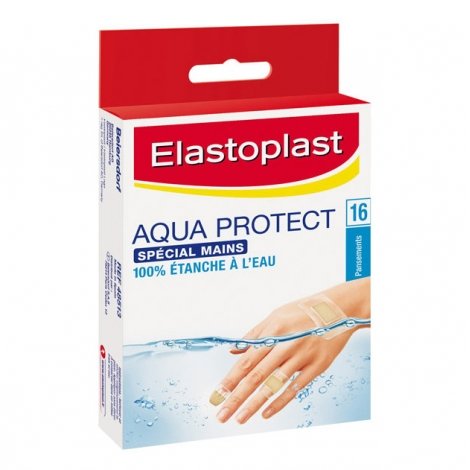 Elastoplast Aqua Protect Spécial Mains 16 Pansements pas cher, discount