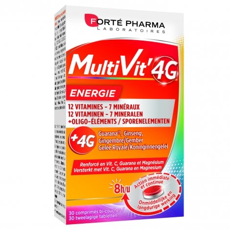 Forte Pharma Multivit' 4G Energie 30 comprimés pas cher, discount