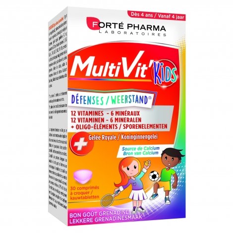 Forte Pharma Multivit' 4G Kids 30 comprimés pas cher, discount