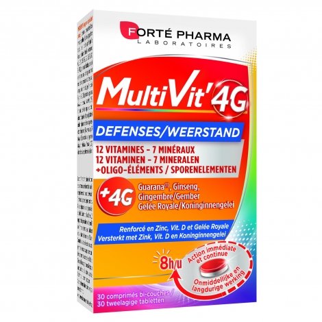 Forte Pharma Multivit' 4G Defenses 30 comprimés pas cher, discount