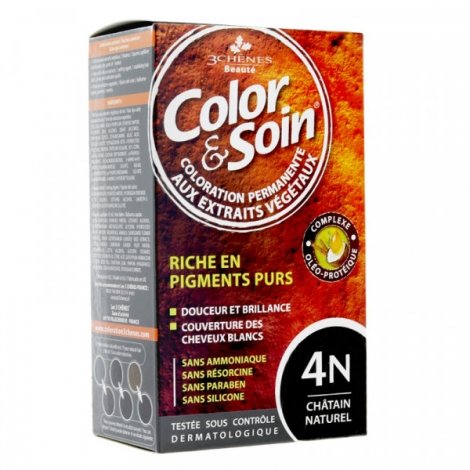 3 Chênes Color & Soin Coloration Permanente 4N - Châtain Naturel 60ml pas cher, discount