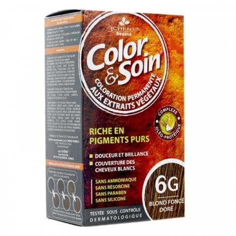 3 Chênes Color & Soin Coloration Permanente 6G - Blond Foncé Doré 60ml pas cher, discount