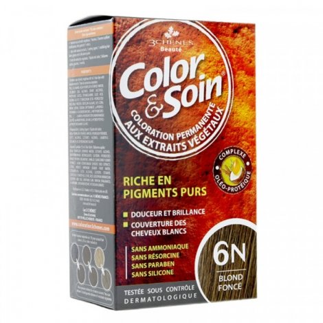 3 Chênes Color & Soin Coloration Permanente 6N - Blond Foncé 60ml pas cher, discount