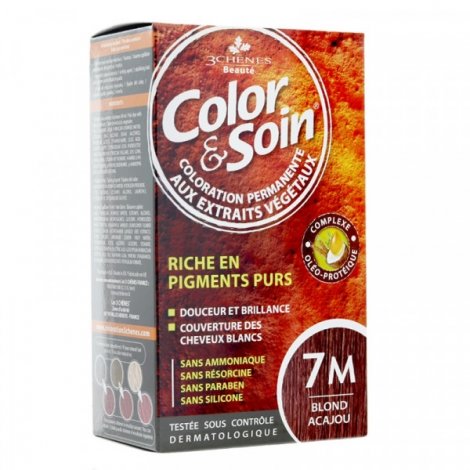3 Chênes Color & Soin Coloration Permanente 7M - Blond Acajou 60ml pas cher, discount