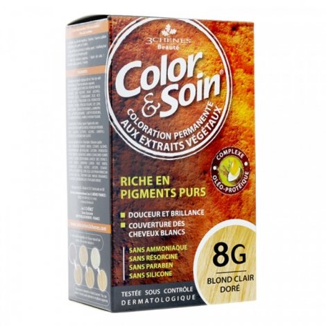 3 Chênes Color & Soin Coloration Permanente 8G - Blond Clair Doré 60ml pas cher, discount