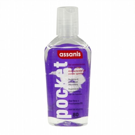 Assanis Pocket Gel Antibactérien Parfum Violette 80ml pas cher, discount