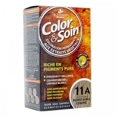3 Chênes Color & Soin Coloration Permanente 11A - Blond Sable Cendré 60ml pas cher, discount