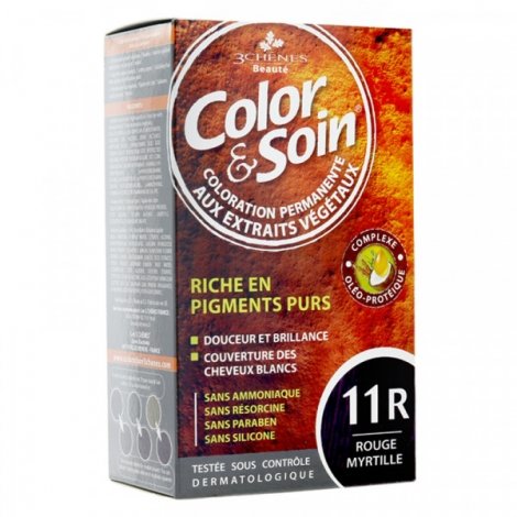3 Chênes Color & Soin Coloration Permanente 11R - Rouge Myrtille 60ml pas cher, discount