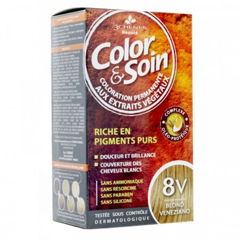 3 Chênes Color & Soin Coloration Permanente 8V - Blond Veneziano 60ml pas cher, discount