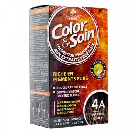 3 Chênes Color & Soin Coloration Permanente 4A - Marron Glacé 60ml pas cher, discount