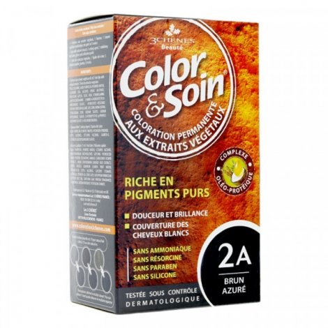 3 Chênes Color & Soin Coloration Permanente 2A - Brun Azuré 60ml pas cher, discount