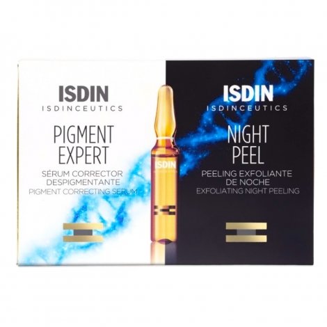Isdin Pigment Expert Pigment Correcting Serum 10 ampoules + Night Peel Exfoliating Night Peeling 10 ampoules pas cher, discount