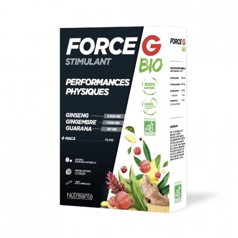 Nutrisanté Force G Bio Stimulant 20 ampoules pas cher, discount