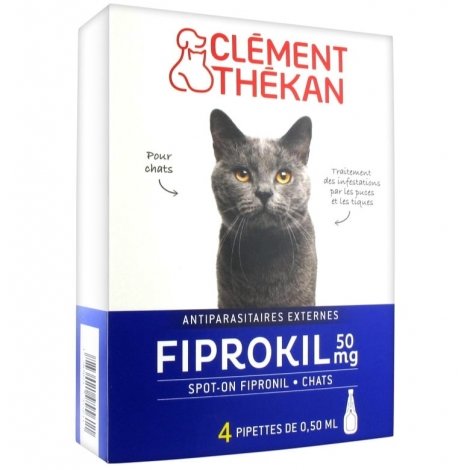 Clément Thékan Fiprokil 50mg Chat 4 pipettes pas cher, discount