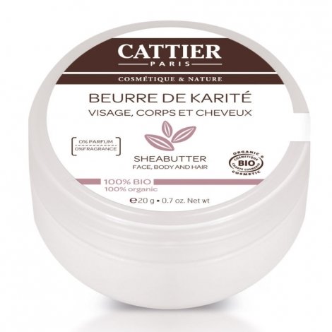 Cattier Beurre de Karité 100% Bio 20g pas cher, discount
