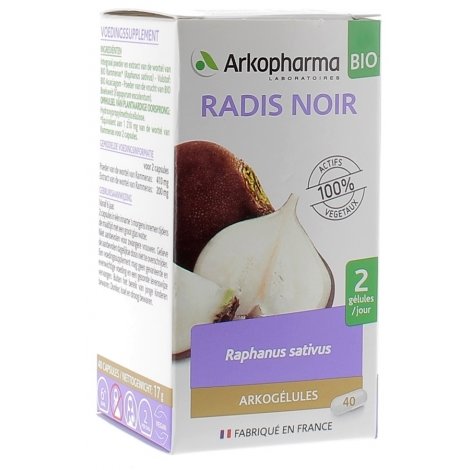 Arkopharma Arkogélules Radis Noir 40 gélules pas cher, discount