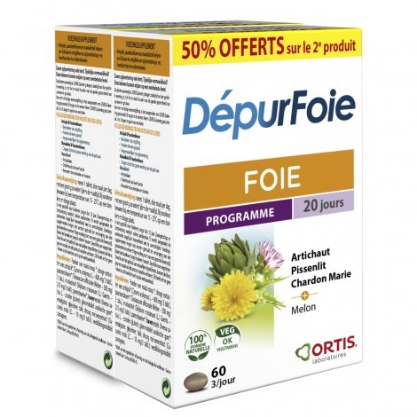 Ortis DepurFoie Duo 2x60 comprimés pas cher, discount