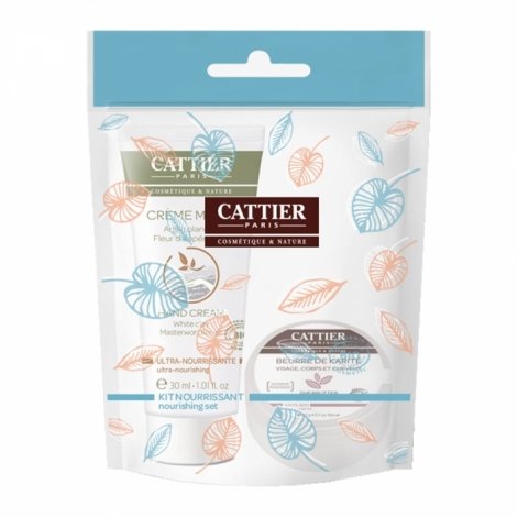 Cattier Kit Hiver Nourrissant - Crème Mains 30ml + Beurre de Karité 20ml pas cher, discount